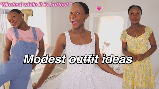 MODEST OUTFIT IDEAS🛍️modesty tips  try on haul [upl. by Huston]