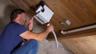 How to Install a Whole House Dehumidifier  DryFan  No water hose needed by Ecor Pro [upl. by Nylg]