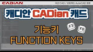 오토캐드 호환 국산캐드 캐디안 – 기능키FUNCTION KEYS [upl. by Reiners]