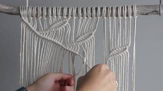 DIY Macrame Tutorial Macrame Wall Hanging Leaf Pattern [upl. by Jaddo626]