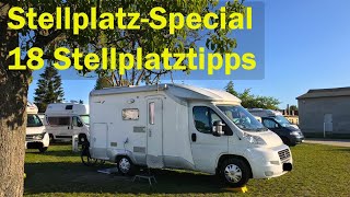 Wohnmobilstellplätze Special  18 Stellplatztipps [upl. by Eiralih]