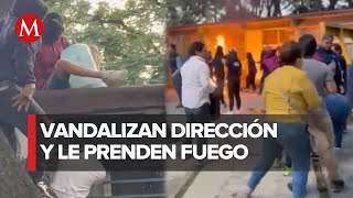 CCH Azcapotzalco de la UNAM denuncia por vandalismo y expulsará a responsables [upl. by Tessa741]