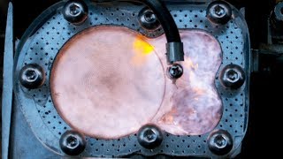 Slow Motion of Nitromethane Combustion in See Thru Engine 4k [upl. by Nnylrahc]