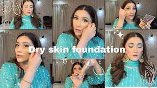 How to avoid cakey foundation on dry skin  smooth and flawless affordable foundation  Demoreview [upl. by Apollus]