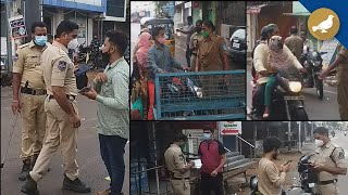 Hyderabad Police in Action Many People booked for Lockdown Violations [upl. by Sirrap863]