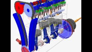 SIMPACK Multibody Simulation MBS  Engine  Engine [upl. by Celie]