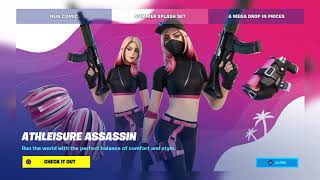 Fortnite Athleisure Assassin skin showcase and gameplay [upl. by Amre]