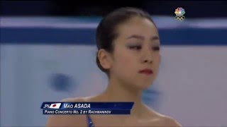 MAO ASADA Sochi Olympic 2014 FS NBC [upl. by Eirovi]