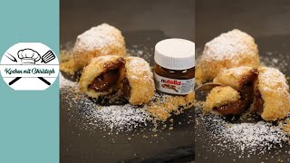 Topfenknödel gefüllt mit Nutella dessert nutella rezept [upl. by Boothman822]