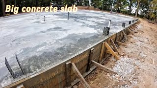 110 Yard Concrete floor pour for the DIY 50x80 Barndominium shop build [upl. by Airreis67]