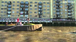 Dustin Sergio play closest to the pin on the River Thames [upl. by Kaine772]