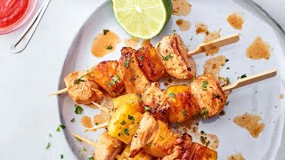 Recette  Brochette pouletananas [upl. by Sikras]