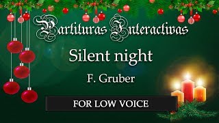 Stille Nacht Silent Night  Noche de paz KARAOKE FOR LOW VOICE  Gruber  Key G Major [upl. by Assyn26]