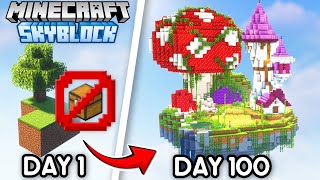 I Spent 100 Days in Skyblock Without The Start Chest in Minecraft [upl. by Avi]