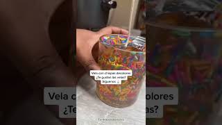 Cómo hacer velas con chispas de colores  Velas artesanales paso a paso shorts [upl. by Norda]