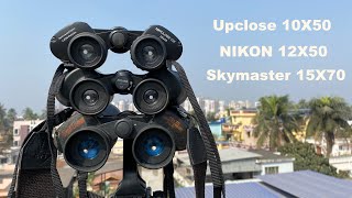 Celestron 10x50 Vs Nikon 12x50 Vs Skymaster 15x70 Binoculars [upl. by Teryn]