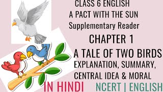 A TALE OF TWO BIRDS  EXPLANATION SUMMARYCENTRAL IDEA amp MORAL  CLASS 6 ENG CH1 SUPPLEMENTARY [upl. by Trutko561]