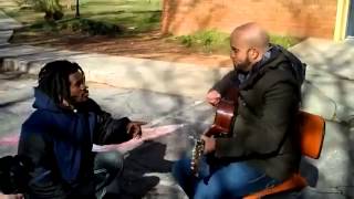 Homeless Man Joins Carlos Whittaker for a Very Moving Performance [upl. by Leinaj]