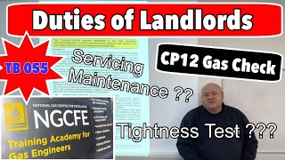 Duties of Landlords  CP12 Landlord Gas Safety Check  NGCFE [upl. by Ummersen770]