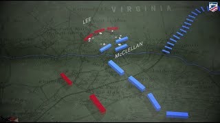 The Battle of Gaines Mill Richmond Animated Battle Map [upl. by Heisser]