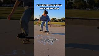 How I frontside 180 down this stairset  shorts skateboarding process [upl. by Dena]