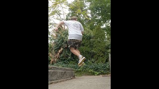 Extreme Footbag Athlete Performs 360 Stunt Over Obstacle [upl. by Leroy214]