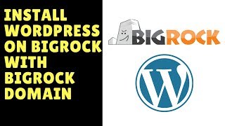 How to install wordpress on big rock with bigrock domain  bigrock domain to wordpress [upl. by Patterman]