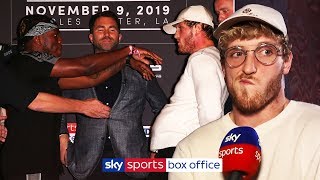 Logan Paul rewatches KSIs SHOVE and reacts to heated final press conference [upl. by Davita925]