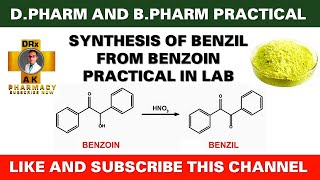 Synthesis of Benzil from Benzoin with procedure  Practical in lab  Bpharm and Dpharm [upl. by Bobbie]