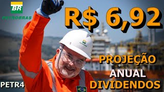 R692 DE DIVIDENDOS PARA 2024 COM PETROBRAS  PETR4 PROJEÇÃO DE DIVIDENDOS [upl. by Cordula]