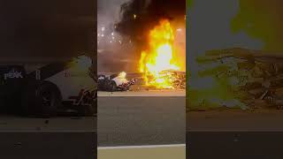 The Remains of Grosjeans Burnt F1 Car 🤯🔥 Formula1 Shorts [upl. by Ruffin382]