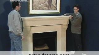 less than 1 hour installation Three Piece Dracme Cast Stone Fireplace Mantel 18779908635 [upl. by Aibos818]