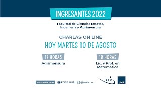 Ingresantes 2022  Lic y Prof en Matemática [upl. by Refenej897]