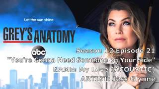 Greys Anatomy Soundtrack  quotMy Lovequot Acoustic by Jess Glynne 12x21 [upl. by Ahsieni]