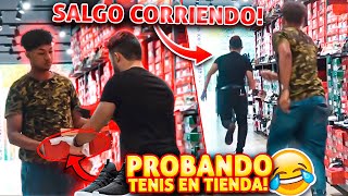 PROBANDO TENIS EN UNA TIENDA Y SALGO CORRIENDO 🤣  Reto o Retazo 5 [upl. by Japeth]