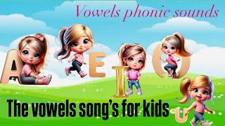 Vowels song’s for kidsvowels phonic soundAEIOU kids rhymesMiracle love [upl. by Erda]