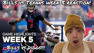 BILLS VS DIGGS REACTION Buffalo Bills vs Houston Texans  2024 Week 5 Game Highlights  REACTION [upl. by Malony317]