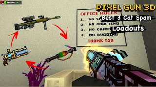 Best 3 Cat Spam Loadouts In Pixel Gun 3D [upl. by Aicena]