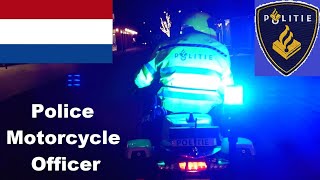 Police Motorcycle Officer of Dutch Police Forces in Stein Holland [upl. by Butta172]