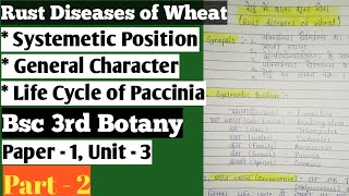 Rust Diseases of Wheat Bsc 3rd Year and Bsc 1st year गेहूं का रस्ट रोग [upl. by Tevlev]