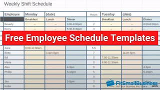 Free Employee Schedule Templates amp Instructions [upl. by Jsandye]