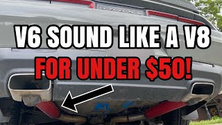 How to make your V6 Sound like a V8 exhaust CHEAP Cold starts amp Revs [upl. by Anafetse]