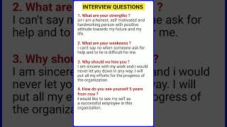 Job interview questions and answers  Job interview questions interview shorts reels [upl. by Bocoj609]