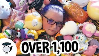 BIGGEST SQUISHY COLLECTION  OVER 1100 SQUISHIES [upl. by Aifos]