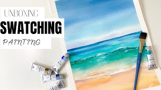 MaimeriBlu UNBOXING amp SWATCHING  Trying New Watercolors [upl. by Atims]