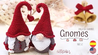 CHRISTMAS GNOMES AMIGURUMIS CROCHET FABRIC Part 12  Tutorial Sub 🇺🇸🇪🇸 GretaWings [upl. by Noxid397]