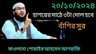 হাশরের মাঠে ৩টা দোল হবে  Maulana Shoaib Ahmed Ashrafi  Bangla Waz  Notun Oaj 2024 [upl. by Gneh761]