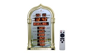 CRONY 4008PRO 4030 7058 AZAN Clock ALHARAMEEN Azan Clock Instructions for use [upl. by Hnid]