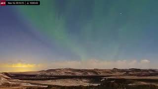 Nov 15 2024 Aurora Borealis Over Iceland in 4K Ultra HD [upl. by Millicent]