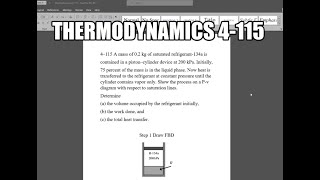 Thermodynamics 4115 A mass of 02 kg of saturated refrigerant134a iscontained in a piston–cylinder [upl. by Concettina843]